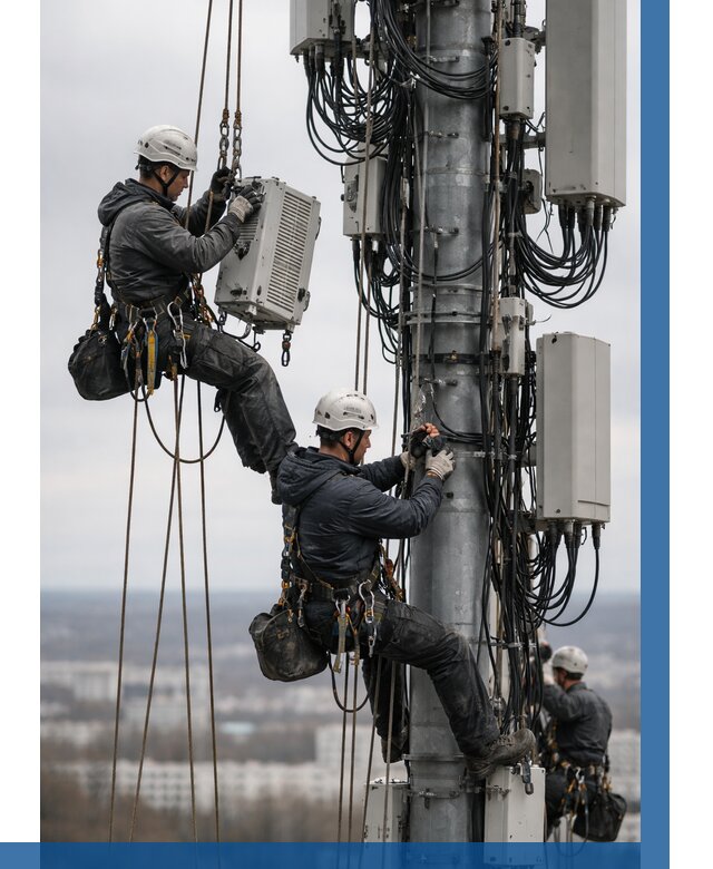 Монтаж оборудования связи на мачте в Королёве от 7798 р. | ВЫСОТНИК-Кор