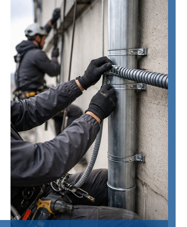 Монтаж гофры для кабеля в Королёве от 312 р. | ВЫСОТНИК-Кор