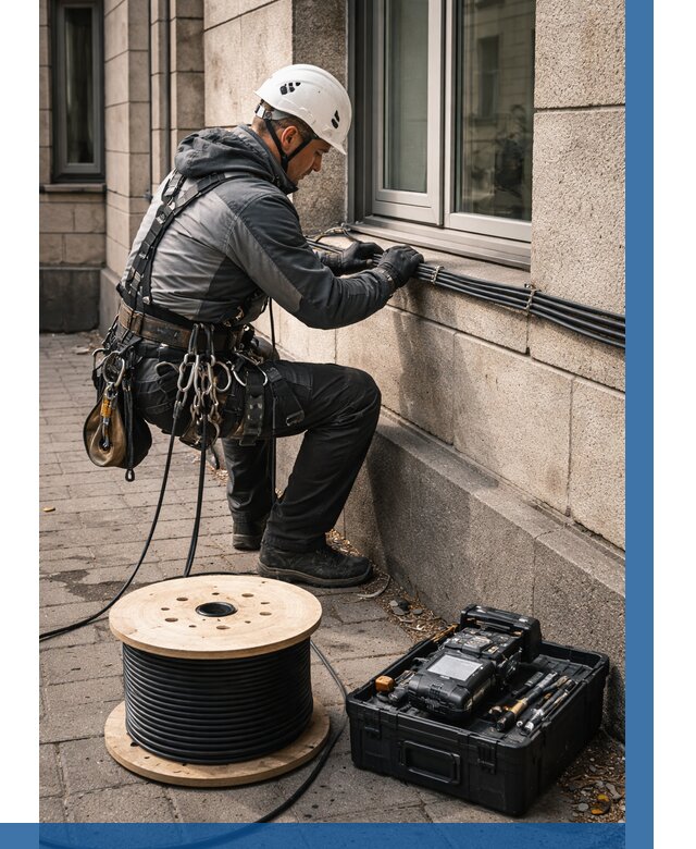 Прокладка оптоволоконного кабеля в Королёве от 832 р. | ВЫСОТНИК-Кор