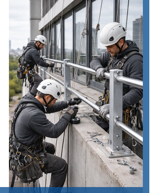 Монтаж ограждений на высоте в Королёве, от 1248 р. | ВЫСОТНИК-Кор