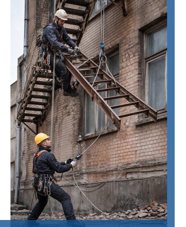 Демонтаж пожарной лестницы в Королёве от 12476 р. | ВЫСОТНИК-Кор