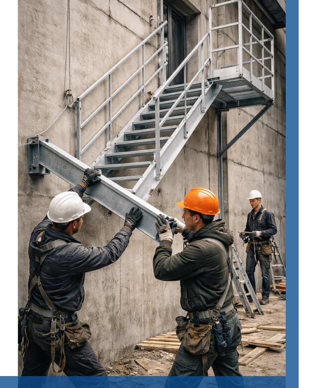 Монтаж металлических лестниц в Королёве от 15596 р. | ВЫСОТНИК-Кор