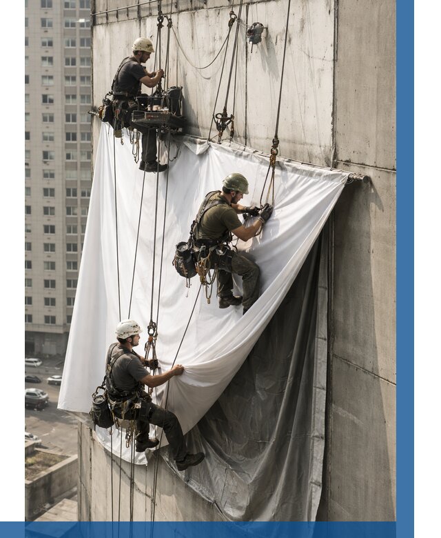 Замена баннерного полотна в Королёве от 6758 р. | ВЫСОТНИК-Кор—заказать
