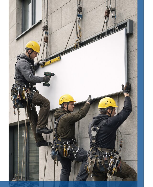 Монтаж рекламной вывески в Королёве от 8318 р. | ВЫСОТНИК-Кор