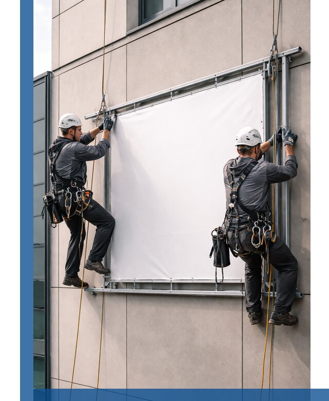 Монтаж наружной рекламной вывески в Королёве под ключ