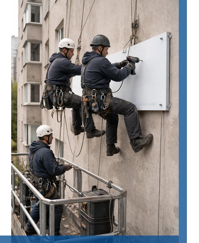 Монтаж табличек и указателей в Королёве от 3639 р. | ВЫСОТНИК-Кор