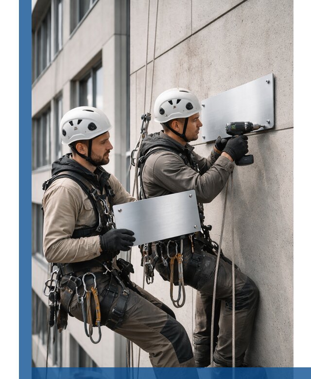 Монтаж табличек и указателей в Королёве для зданий и сооружений