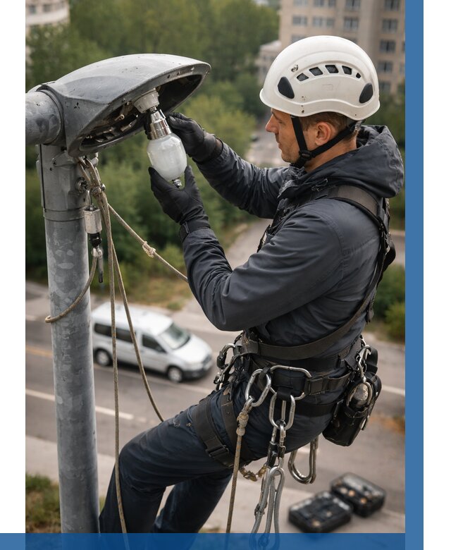 Замена ламп на высоте в Королёве от 2599 р. | ВЫСОТНИК-Кор