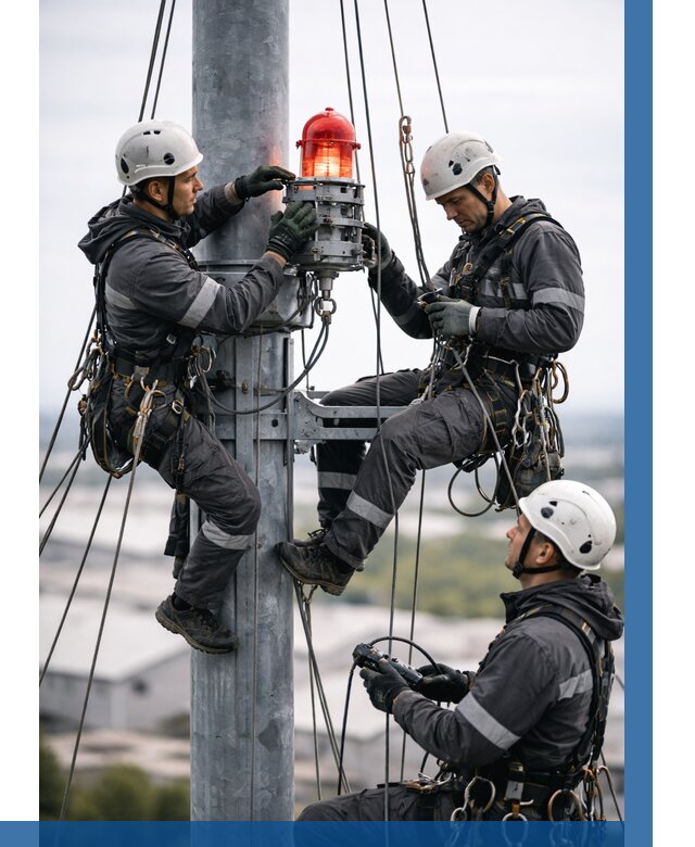 Монтаж заградительных огней в Королёве от 8837 р. | ВЫСОТНИК-Кор