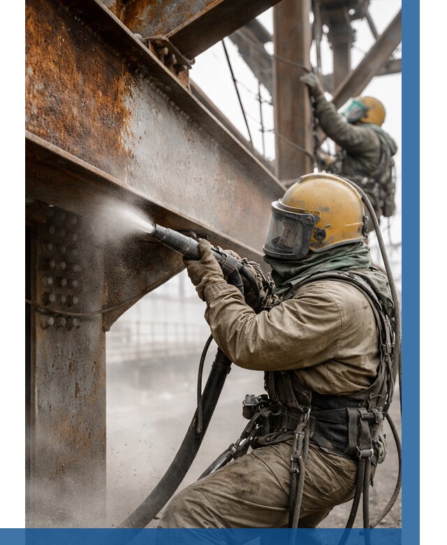 Пескоструйная очистка металлоконструкций в Королёве по 624 р.  ВЫСОТНИК-Кор