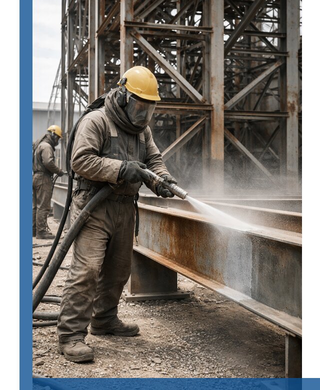 Пескоструйная очистка металлоконструкций в Королёве промышленная