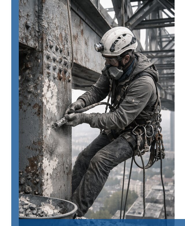 Удаление старой краски с металлических конструкций в Королёве