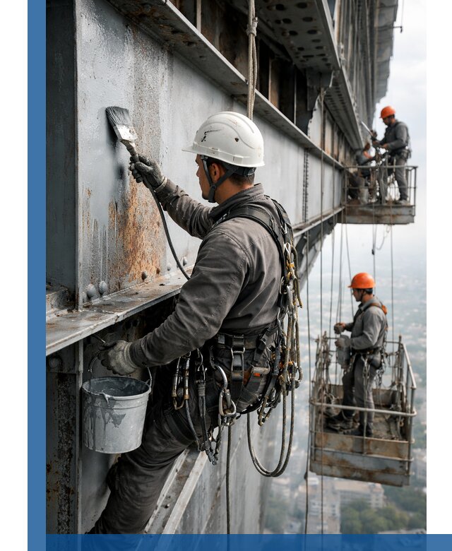 Покраска металлоконструкций на высоте в Королёве профессионально