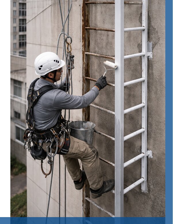Покраска пожарных лестниц в Королёве от 4679 р. | ВЫСОТНИК-Кор