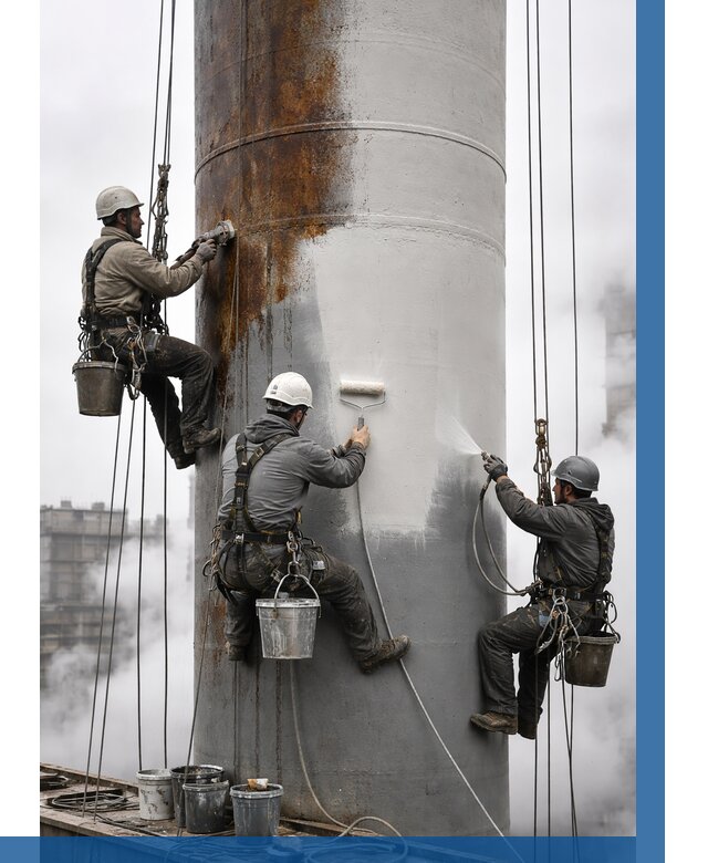 Покраска дымовых труб в Королёве от 8837 р. | ВЫСОТНИК-Кор