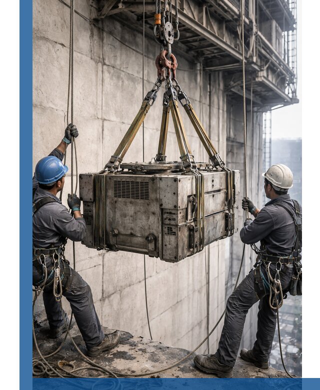 Такелажные работы на высоте, подъем и монтаж грузов в Королёве