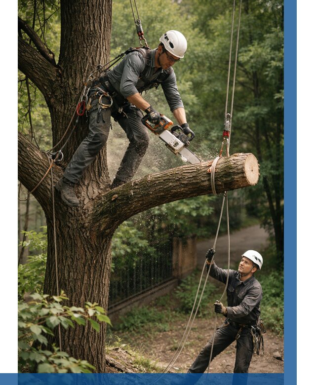 Спил деревьев альпинистами в Королёве от 8318 р. | ВЫСОТНИК-Кор