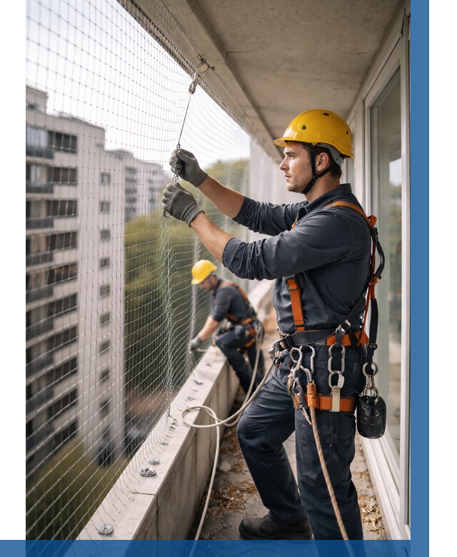 Монтаж сетки от птиц в Королёве от 4679 р. | ВЫСОТНИК-Кор